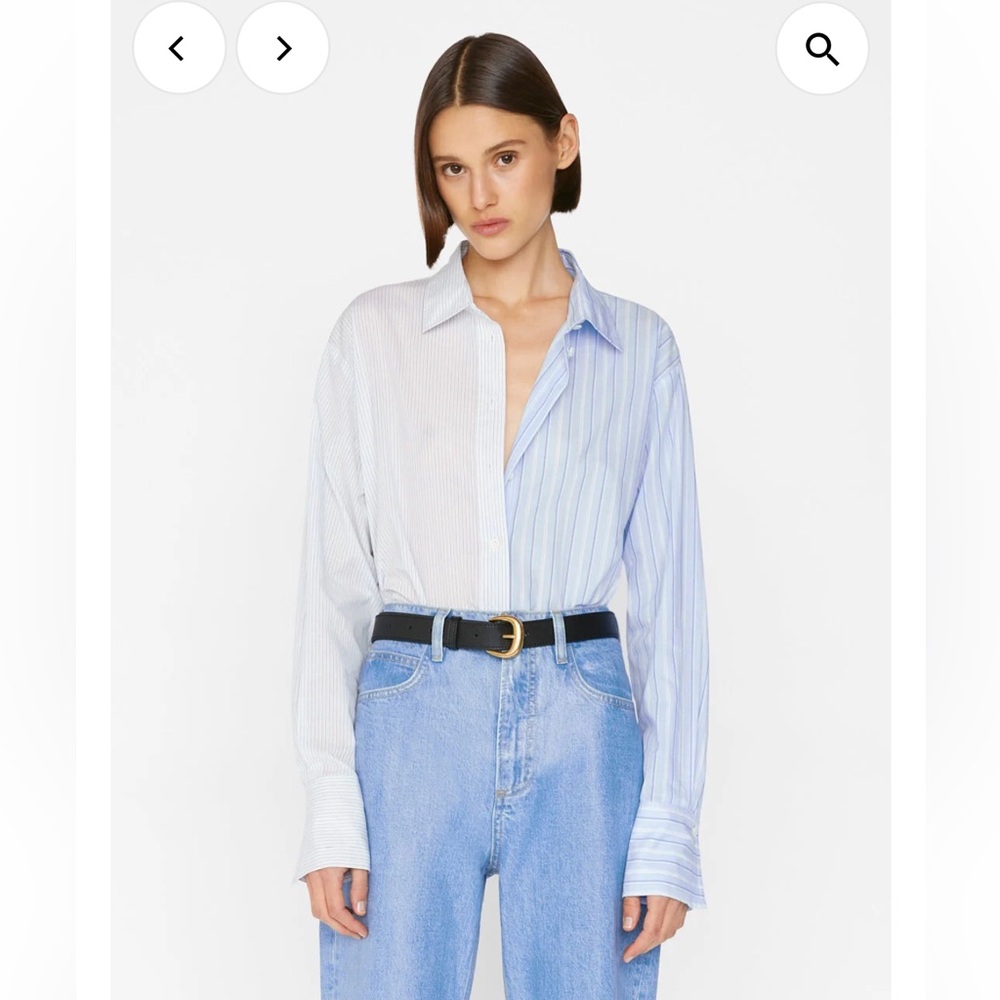 FRAME Le Mix Blanc Multi Oversized Shirt